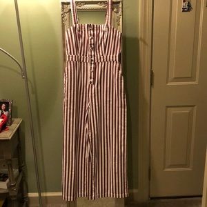 Forever 21 Striped Overalls